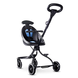 KHUY Función del Cochecito de bebé de 360 ​​rotaciones, Caliente mamá Carro de bebé Carrito silleta (Color : Black-A) en oferta