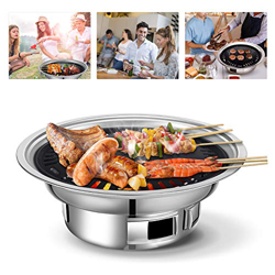 TELAM Parrilla de carbón portátil, Barbacoa Plegable para Acampar al Aire Libre, Juegos de Herramientas de Barbacoa de carbón de Acero Inoxidable de s precio