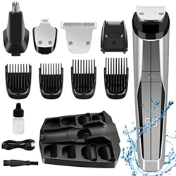 Barbero Electrico, Profesional Hombre Maquina Cortapelo Máquina Afeitar Barba Recortadora Barba por Corta Pelo, Cortapelos Nariz y Orejas, IPX7 Imperm precio