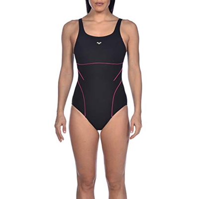 Arena W U Back One Piece Bañador Bodylift Mujer Dana Copa B, Black-Rose Violet, 40