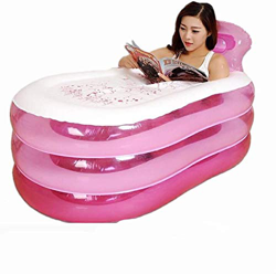 Kaibrite - Bañera hinchable plegable para adultos (150 x 85 x 70 cm), color rosa en oferta