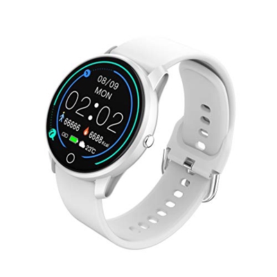 BIGCHINAMALL Relojes Inteligentes Pulsera Actividad Smartwatch Mujer (Blanco)