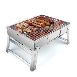 UTTORA Barbacoa Portátil, BBQ Barbacoa de Carbón Acero Inoxidable con Rejilla Plegable Portátil Barbacoa Carbon Al Aire Libre BBQ para Jardín, Picnic, precio