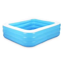 QASIMO Piscina Hinchable Rectangular Azul Grueso PVC -110 * 88 * 33 CM características