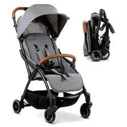 ABC Design Silla de paseo bebe Flash con respaldo reclinable - Sillita de paseo ligera y compacta, plegado con una mano, hasta 25 kg - Gris características