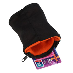 Cartera de muñeca con correa de forro polar y cremallera para correr, viajes, gimnasio, ciclismo, seguro para guardar monedas, peso ligero características