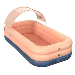 Lixada Automática Piscina Inflable, Piscina Inflable Resistente al Sol, Balsa Flotante,Toldo Extraíble precio