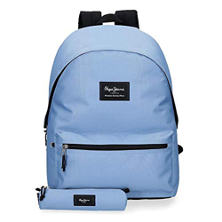 Pepe Jeans Mochila Estuche Aris, Color Azul Claro, 31x44x17.5 cm características