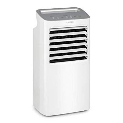 KLARSTEIN Coldplayer - Enfriador de Aire 4-en-1, Ventilador, Purificador, Humidificador, Flujo de Aire 384 m³/h, 4 velocidades, 3 Modos, Depósito Agua