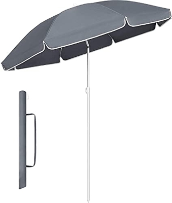 MVPower Parasol,sombrillas redondas de 160 cm plegables, sombrilla de mercado protección UV UPF 20+, sombrilla de jardín impermeable, para el jardín, 