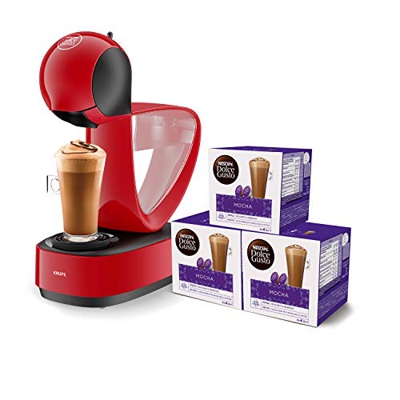 Krups Dolce Gusto Infinissima KP1705 - Cafetera cápsulas Dolce Gusto, 15 bares y 1500 W, con depósito de 1.2 L, monodosis multibebidas frías y calient