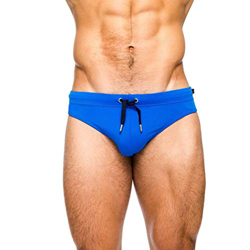 WT-DDJJK Troncos de natación, Calzoncillos de natación con cordón para Hombres, Pantalones Cortos de Surf Push-up de Tiro bajo de Color sólido, Traje  en oferta