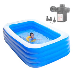 GJXJY Piscinas Hinchables Grandes con Bomba De Aire, Piscina Inflable Infantil Rectangular,Piscinas Desmontables,Piscina Inflable Infantil,para NiñOs, en oferta