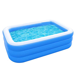 SANGSHI Piscina hinchable para adultos y niños, rectangular, piscina familiar hinchable para niños, piscina infantil para patio, jardín en oferta