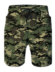 RAISEVRN para Hombre Pantalones Cortos de Verano con Estampado de Camuflaje 3D de Secado rápido, Pantalones Hawaianos Divertidos con Forro de Malla, T precio