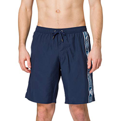 Emporio Armani Swimwear Bermuda Bold Logo Tape Swim Trunks, Negro, 3XL para Hombre características