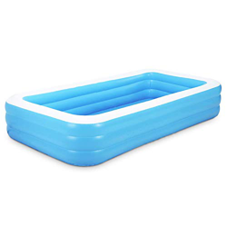 QASIMO Piscina Hinchable Rectangular Azul Grueso PVC (181 CM) características