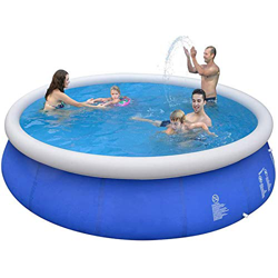 Piscina Hinchable Familiar,Fácil De Montar Piscina Hinchable por Encima del Suelo para Niños Y Adultos,Redondo PVC Piscina Hinchable Fiesta Acuática-A características