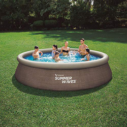 Ehlis Piscina Hinchable Circular Rattan - 396x84 cm - con depuradora - 7.174 litros características