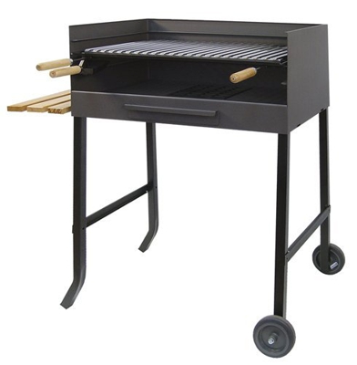 IMEX EL ZORRO 71521 Barbacoa con Parrilla de INOX, Negro, 61x40x101 cm