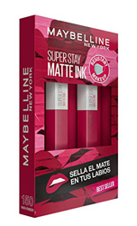 Maybelline New York, SuperStay Matte Ink, Cofre 2 Pintalabios Permanentes Líquidos de Larga Duración, Efecto Mate, Maquillajes Labiales, Tono 150 Path precio