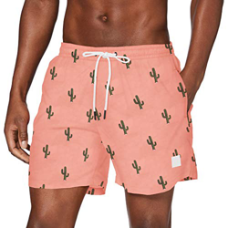 Urban Classics Pattern Swim Shorts Bañador para hombre, Cactus Aop, S en oferta