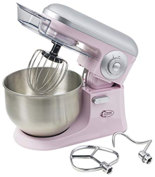 Bestron Robot de Cocina con Batidor, Gancho para Masa y Brazo Mezclador, Diseño Retro, Sweet Dreams, 1.200 Vatios, Rosa precio