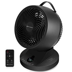 MYCARBON Ventilador silencioso 25db Ventilador de Mesa con 12 Velocidad Oscilación 60° Aire Acondicionado con Control Remoto Timer de 10 Horas (Negro) características