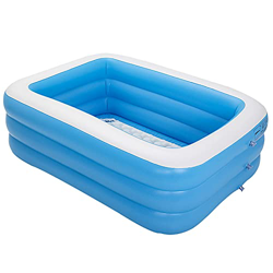 fuguzhu Piscina Hinchable Rectangular, Piscina Inflable Familiar, Piscina Familiar En El Patio Trasero, Fiesta AcuáTica De Verano, Exterior, JardíN, A en oferta