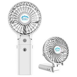 HandFan Mini Ventilador Portátil con Pilas 5200mAh Banco de alimentación Ventilador de Mano Personal 3 Velocidades/Tiempo de Trabajo 5-20H para el hog precio