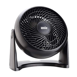 ANSIO Ventilador de Pared Personal Turbo con 3 velocidades, 50 vatios, Ideal para el hogar o en oficinas - Negro en oferta