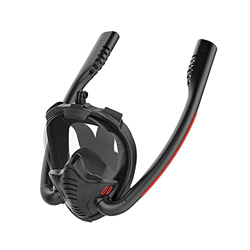 RatenKont Máscara Scuba Doble Snorkel Full Face Anti-Fog K3 Snorkel Mask Mascarilla Niño Natación Underwater Respirator Equipo de Buceo Color 02 L/XL en oferta