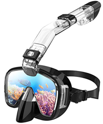 Máscara de Snorkel y Buceo Profesional, Gafas de Snorkel con Innovador Sistema de Respiración Integrado, Perspectiva Abierta de 180° con Soporte para  en oferta