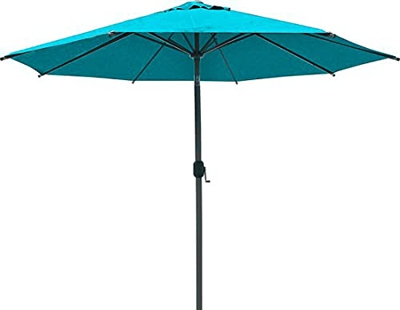 SORARA Palermo Parasol Sombrilla Jardin, Turquesa, Ø 300 cm, Manivela