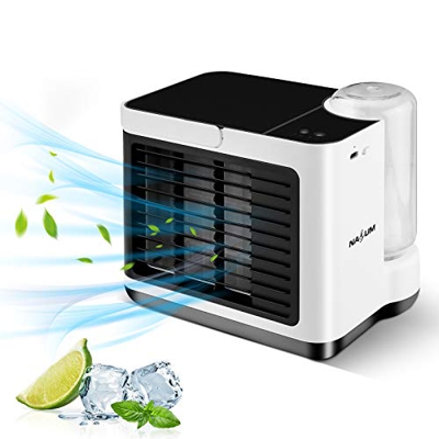 Mini Enfriador de Aire NASUM, Mini Aire Acondicionado Portátil, Enfriador de Aire USB, Refrigeración, Humidificación, Utilizado en Escritorios, Habita