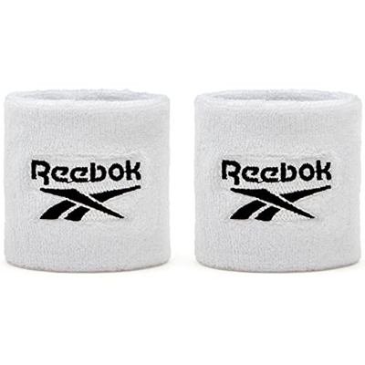 Reebok RASB-11020WH Muñequeras Deportivas, Adultos Unisex, Blanco, Corta