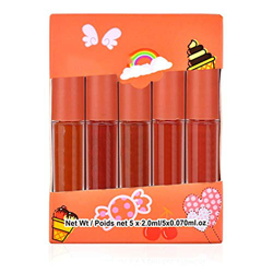 Set de lápiz labial mate, 5 piezas Mini impermeable de larga duración Matte Lipstick Lip Gloss Set Makeup Cosmetics(Tipo D) precio