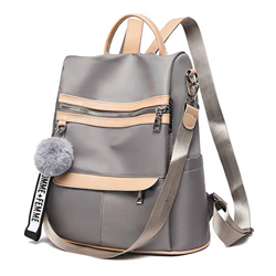 COOFIT Mochila Oxford antirrobo para Mujer Bolso Mochila: Rimpermeable Mochila Bolsa de Hombro Convertible Ligero Casual 2 in 1 Gris en oferta