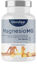 Magnesio 365 Cápsulas Veganas (Suministro para 1 año) - 664mg de los cuales 400mg son de Magnesio puro Elemental por Cápsula - Más alto contenido que  precio