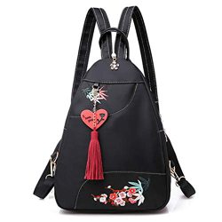 Jywmsc Mujer Elegante pa?o Oxford Bolsa de Pecho Se?Oras Elegante Bordado de Flores Mochila precio