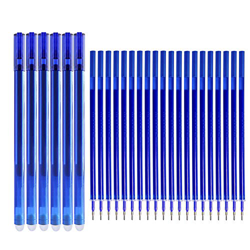 Boligrafos Borrables, Bolígrafos de Gel Azul Punta 0.5 mm, 6 Pcs Bolis Borrables y 20pcs Recambios de Bolígrafo con Goma de Borrar para Escuela Oficin características