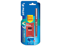 Pilot V7 - Bolígrafo roller (3 recargas) color rojo, 1 unidad en oferta