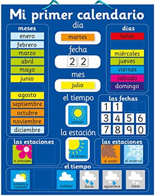 Fridgemagic Mi Primer Calendario Magnético - Placa rígida de 40 x 32 cm con Gancho para Colgar