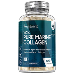 Colágeno Hidrolizado Marino Dosis Alta de 1170 mg 120 Cápsulas | 100% Péptidos Colágeno Marino Puro de Peces Salvajes, Proteínas de Colágeno para la M en oferta