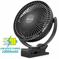 OPOLAR 10000mAh Ventilador de 20 cm con Batería Recargable, Ventilador USB de 4 precio