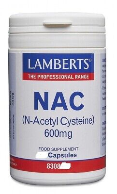 Lamberts Nac (N-Acetil Cisteína) Cápsulas 600mg (60). Bbe 10/2021