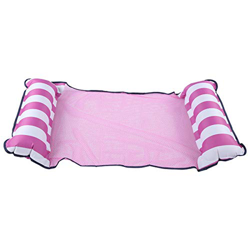 Hamaca plegable de agua de diseño plegable de buen rendimiento de doble propósito, para piscina(Pink) características