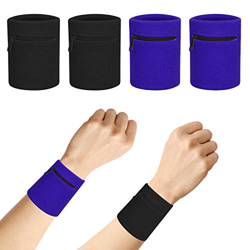 Muñequera Deportiva Pulsera CHIFOOM 4PCS Pulseras Deportivas Sudor con Bolsillos para Fútbol, Baloncesto, Running Deportes Atléticos,Ciclismo,Gimnasio en oferta