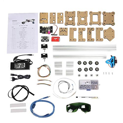 Plotter XY, 100-240VA 2 ejes DIY CNC XY Plotter Pluma Dibujo Máquina de firma Robot Laboratorio ensamblado XY Plotter Dibujo Robot Kit(Enchufe de la U