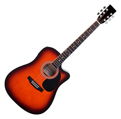 Classic Cantabile WS-10SB guitarra acustica (estilo oeste) Sunburst con fonocaptador